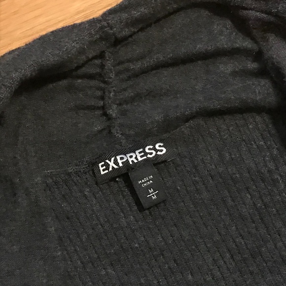 Express Open Front Cardigan, Charcoal Gray size M - Picture 10 of 15